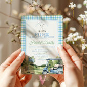 Soft Blue Green PAR-T-SHIRT Golf Baby shower Uitno Kaart