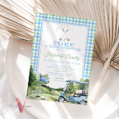 Soft Blue Green PAR-T-SHIRT Golf Baby shower Uitno Kaart