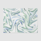 'Soft Blue Green Waterverf Swirl' Abstract Tissuepapier (Voorkant)