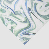 'Soft Blue Green Waterverf Swirl' Abstract Tissuepapier (Detail)