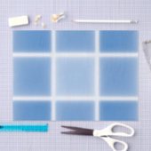 Soft Blue Grid Tile Pattern Tissuepapier (Craft)