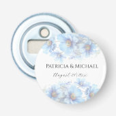 Soft Blue Himalayan Poppy Flower Garden Wedding  Button Flesopener (Voorkant)
