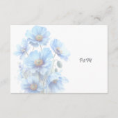 Soft Blue Himalayan Poppy Flower Garden Wedding  Informatiekaartje (Achterkant)
