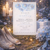 Soft Blue Himalayan Poppy Flower Garden Wedding  Kaart