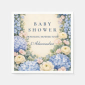 Soft Blue Hydrangea Elegance Baby Shower Servet (Voorkant)