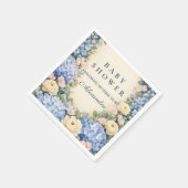 Soft Blue Hydrangea Elegance Baby Shower Servet (Hoek)
