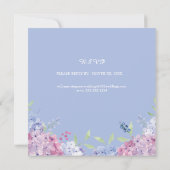 Soft Blue Hydrangea Flowers Wedding Kaart (Achterkant)