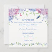 Soft Blue Hydrangea Flowers Wedding Kaart (Voorkant)