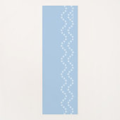 Soft Blue Minimal Dotted Wavy Lines With Initials Yogamat (Voorkant)