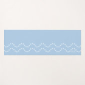 Soft Blue Minimal Dotted Wavy Lines With Initials Yogamat (Voorkant (horizontaal))