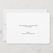 Soft Blue Modern Baby Photo Collage Bedankkaart (Achterkant)
