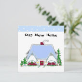 Soft Blue New Home kondiging Aankondiging (Staand voorkant)