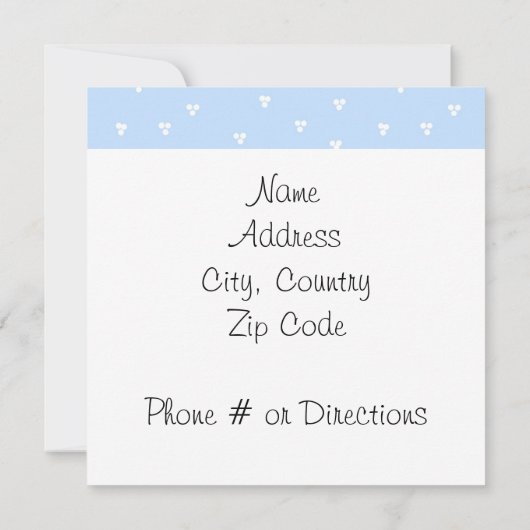 Soft Blue New Home kondiging Aankondiging (Achterkant)