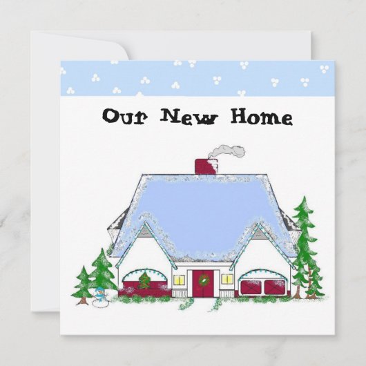 Soft Blue New Home kondiging Aankondiging (Voorkant)