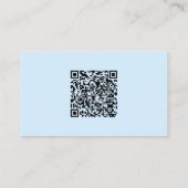 Soft Blue Orange Bold Name QR Code Scan Portfolio Visitekaartje (Achterkant)