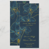 Soft Blue Orchid Sla de datum op Kaart (Voorkant / Achterkant)