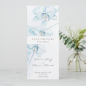 Soft Blue Orchid Sla de datum op Kaart (Staand voorkant)