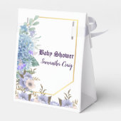 Soft Blue Pastel Flower Blue Hydrangea Baby shower Bedankdoosjes (Achterkant)