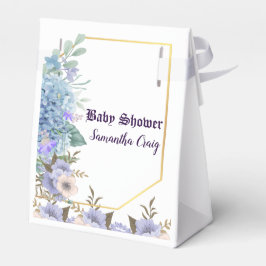 Soft Blue Pastel Flower Blue Hydrangea Baby shower Bedankdoosjes