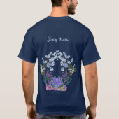 Soft Blue Pastel Hydrangeas Paarse Lila Verjaardag T-shirt (Achterkant)