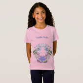 Soft Blue Pastel Hydrangeas Paarse Lila Verjaardag T-shirt (Voorkant volledig)