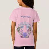 Soft Blue Pastel Hydrangeas Paarse Lila Verjaardag T-shirt (Achterkant)
