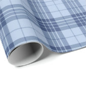 Soft Blue Plaid Seamless Pattern Cadeaupapier (Rol Hoek)
