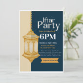 Soft Blue Ramadan Iftar Party - Uitnodiging (Staand voorkant)