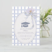 Soft Blue Ribbon Graduation Kaart (Staand voorkant)