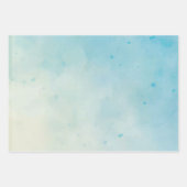 Soft Blue & Roos Aquarel Gift Bag Inpakpapier Vel (Voorkant 2)