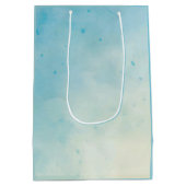 Soft Blue & Roos Aquarel Gift Bag Medium Cadeauzakje (Achterkant)