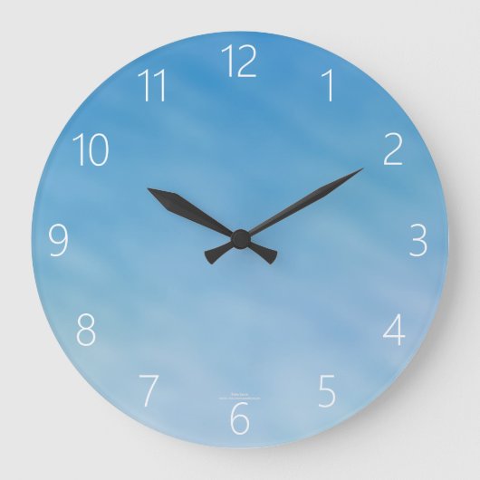 Soft Blue Sky en diskette wolken Grote Klok (Voorkant)