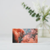 Soft Blue Sky en roze wolken Visitekaartje (Staand voorkant)