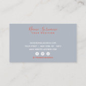 Soft Blue Sky en roze wolken Visitekaartje (Achterkant)