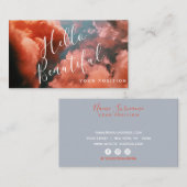 Soft Blue Sky en roze wolken Visitekaartje (Voorkant / Achterkant)