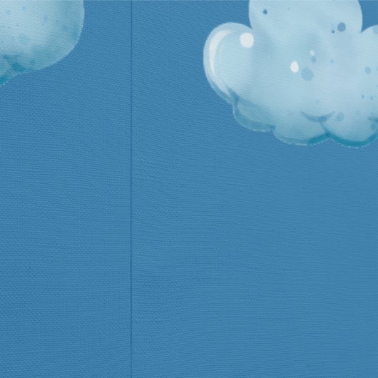 Soft Blue Sky & Fluffy White Clouds Pattern Behang (Zoom)