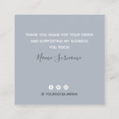 Soft Blue Sky & Pink Clouds - Hartelijk dank Vierkante Visitekaartje (Achterkant)