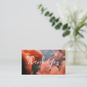 Soft Blue Sky & Pink Clouds - Hartelijk dank Visitekaartje (Staand voorkant)