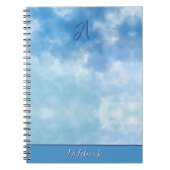 Soft Blue Sky Watercolor Cloud Notitieboek (Voorkant)