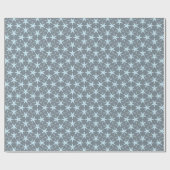 Soft Blue Starburst on Slate Grey Pattern Cadeaupapier (Vlak)