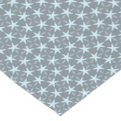 Soft Blue Starburst on Slate Grey Pattern Korte Tafelloper (Hoek)