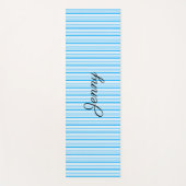 Soft Blue Striped Specified Yoga Mat (Voorkant)