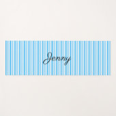 Soft Blue Striped Specified Yoga Mat (Voorkant (horizontaal))