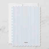 Soft Blue Stripes Happy Holidays Flat Photo Feestdagenkaart (Achterkant)