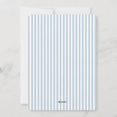 Soft Blue Stripes Merry Christmas Flat Photo Feestdagenkaart (Achterkant)