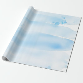 Soft Blue Watercolor Brush Strokes Cadeaupapier