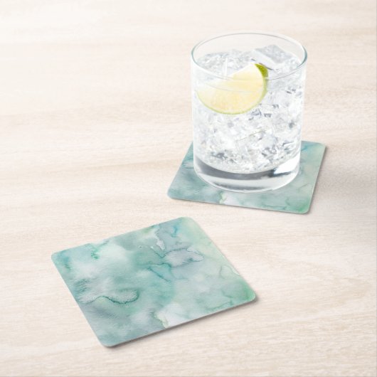 Soft Blue Watercolor Coaster Set Kartonnen Onderzetters (Insitu)