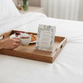 Soft Blue Watercolor Floral Bridesmaid Proposal Kaart