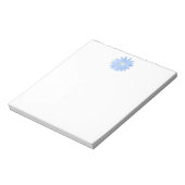 Soft Blue Waterverf Daisy Notitieblok (Linkerzijde)