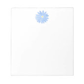 Soft Blue Waterverf Daisy Notitieblok (Voorkant)